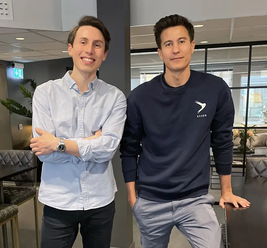 Aron Hwang and Vidar Hwang in their office in Gothenburg